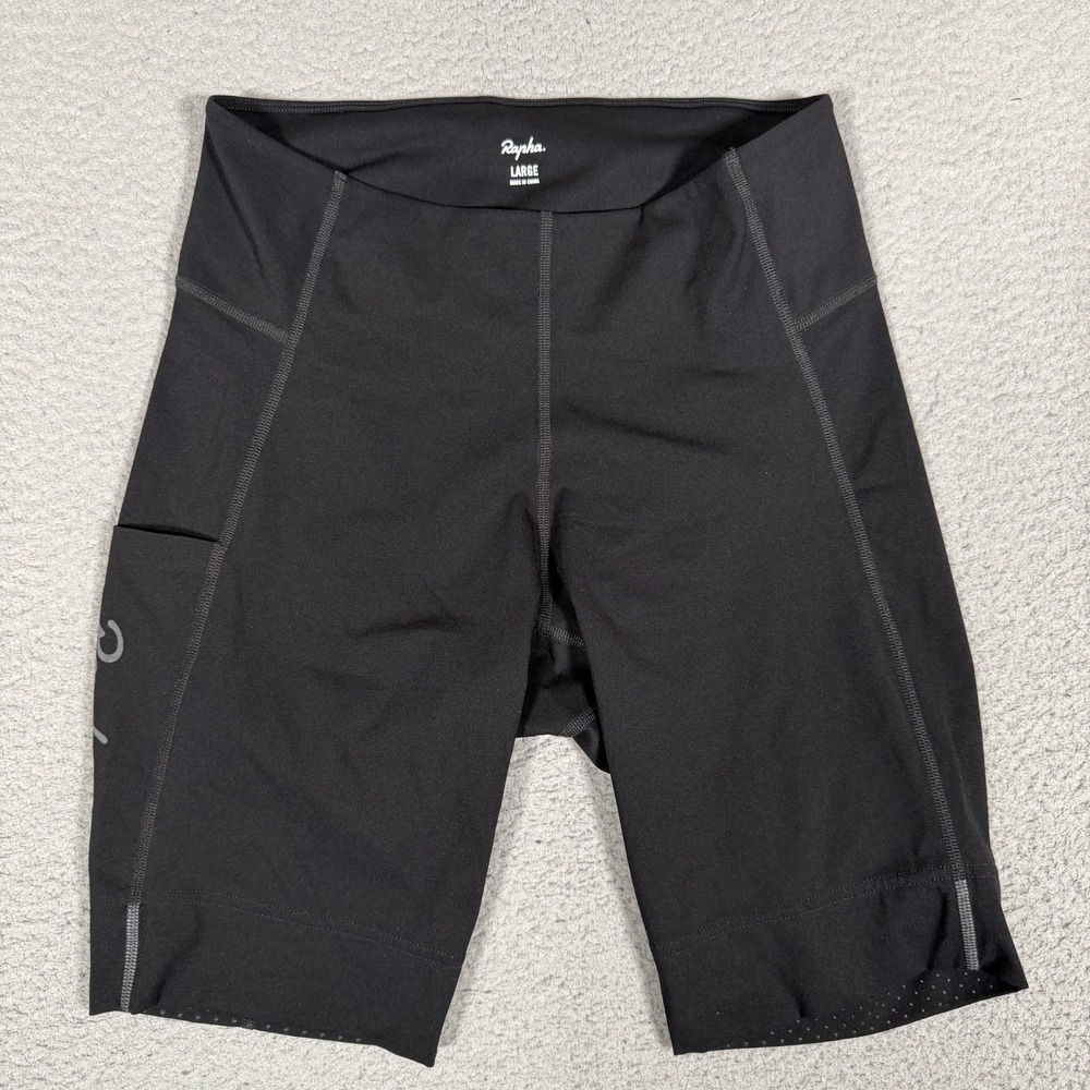 Rapha Shorts Womens Large Black Core Cargo Cycling Pocket Compression Workout